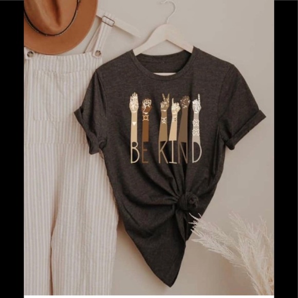 Be Kind Tops - Be Kind Tee Shirt Size XL Charcoal Heather Gray